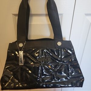 DKNY Black Glossy Shoulder Bag